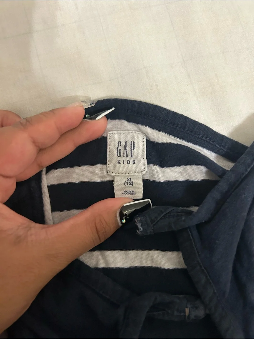 GAP Navy and White Striped Tank Romper